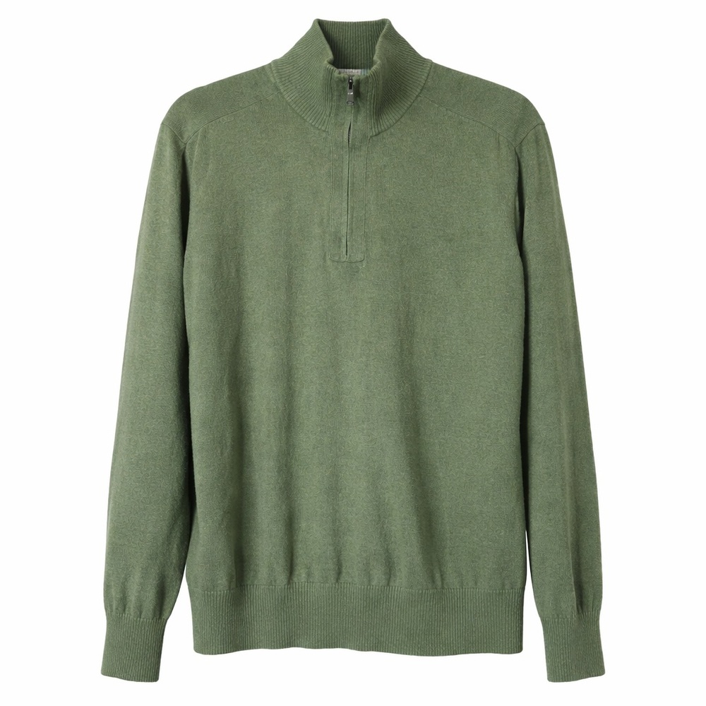 Banana Republic Men’s XL Cotton Cashmere Quarter Zip Sweater Sage Green